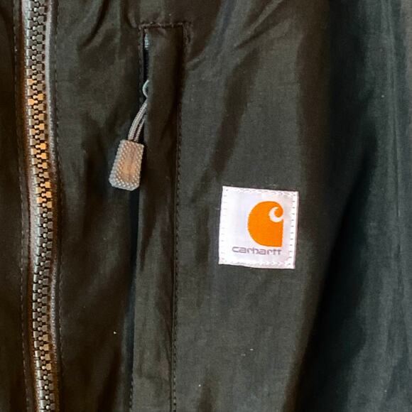 Carhartt Relaxed Fit Women's Coat XXL 20W Black Rain Defender Lightweight Hooded - Picture 7 of 8